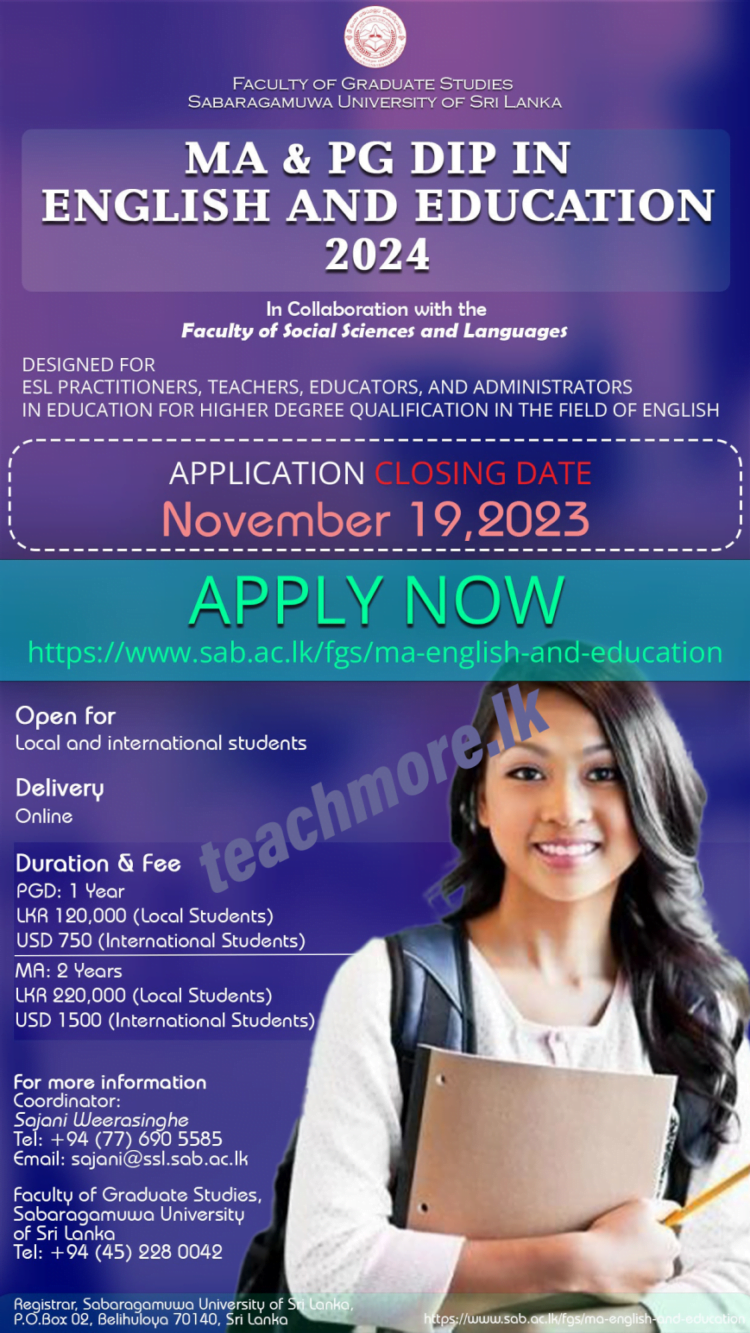 Master PG Diploma In English And Education 2024 TeachMore Lk   MasterPG Diploma In English And Education 2024 750x1333 